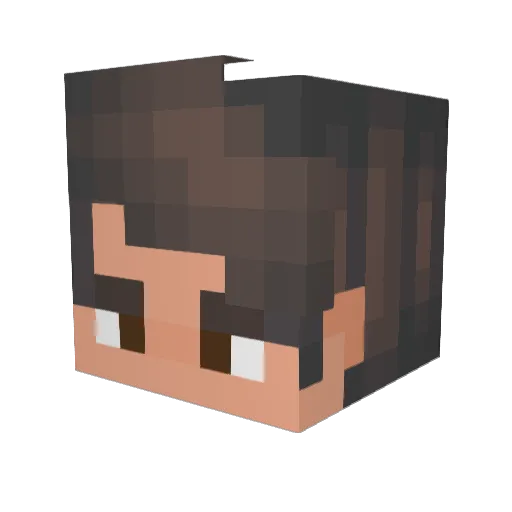 necrozap Minecraft avatar head, 3D render