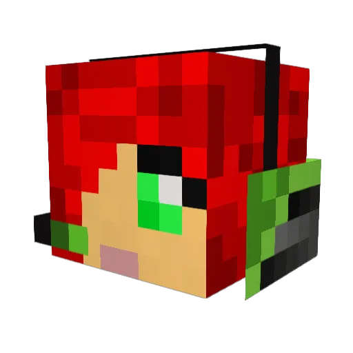 nedalretnur Minecraft avatar head, 3D render
