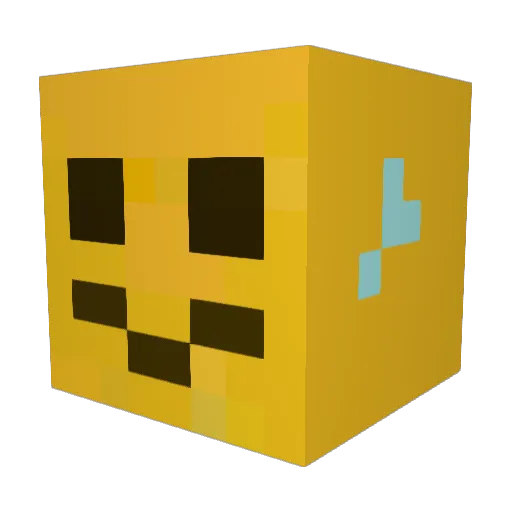 nedan Minecraft avatar head, 3D render