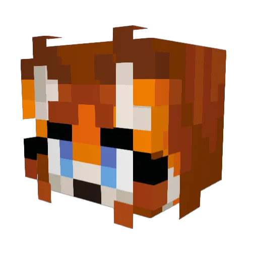 neddy_zengan Minecraft avatar head, 3D render