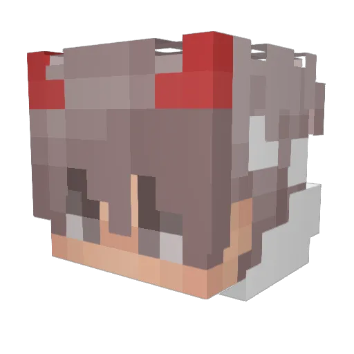 nednev Minecraft avatar head, 3D render