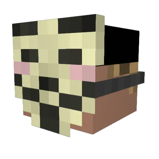 nedschroef Minecraft avatar head, 3D render