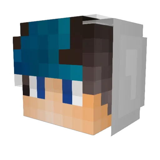 needfor1 Minecraft avatar head, 3D render
