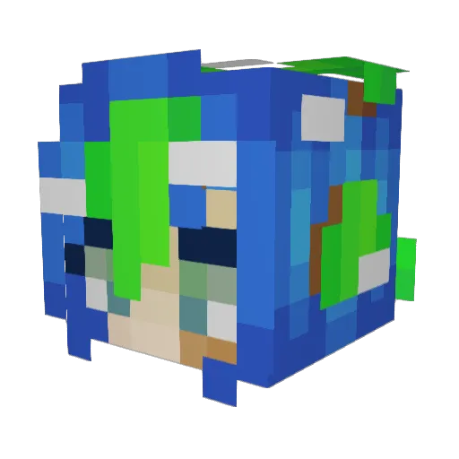 needgothlatina Minecraft avatar head, 3D render