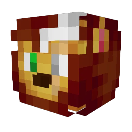 needlem0use Minecraft avatar head, 3D render