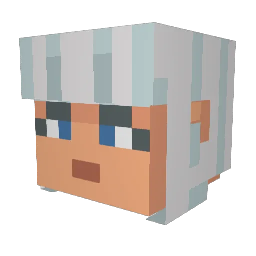 needlexq Minecraft avatar head, 3D render