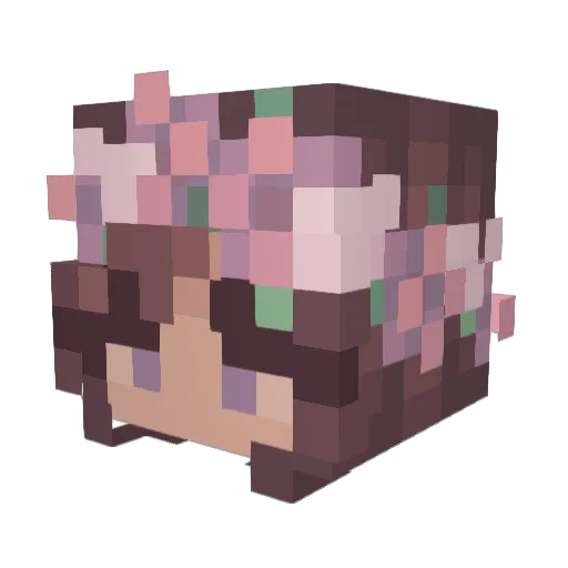 needoll Minecraft avatar head, 3D render