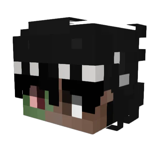 needsense Minecraft avatar head, 3D render