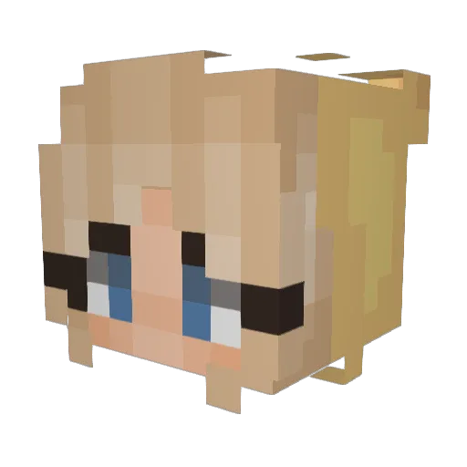 neeevv Minecraft avatar head, 3D render