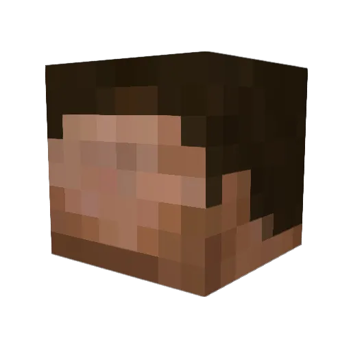 neegrid Minecraft avatar head, 3D render
