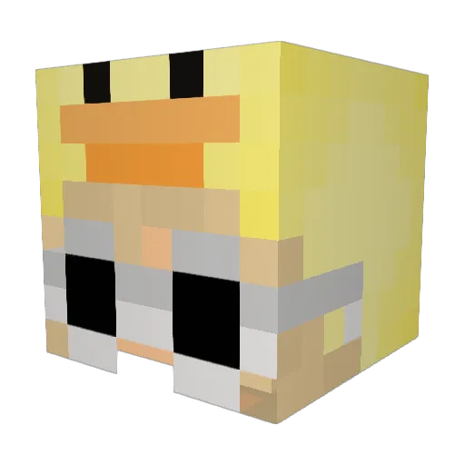 neekado Minecraft avatar head, 3D render