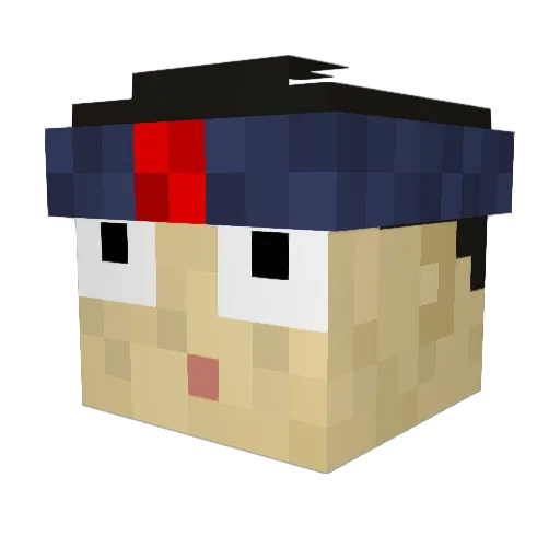 neepin Minecraft avatar head, 3D render
