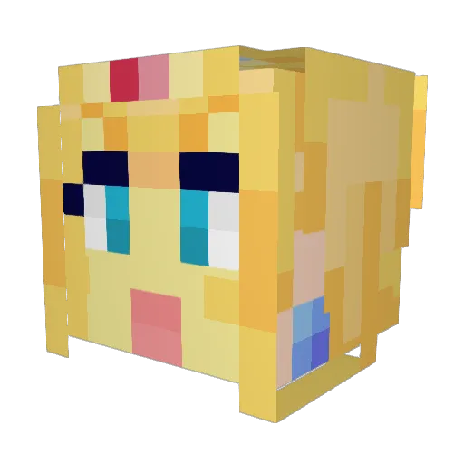 neesaLOL Minecraft avatar head, 3D render