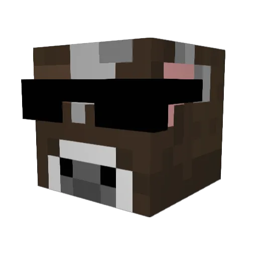 neeshie_the_cow Minecraft avatar head, 3D render