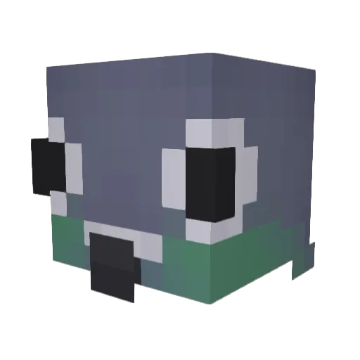 nefi_555 Minecraft avatar head, 3D render