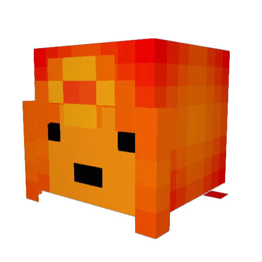 negarfield Minecraft avatar head, 3D render