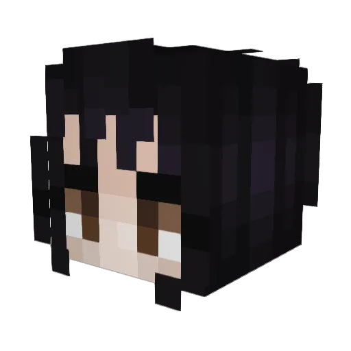 negativekate Minecraft avatar head, 3D render
