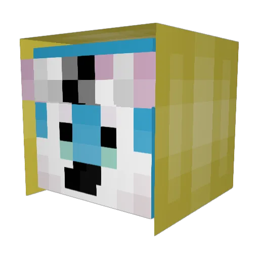 negativewhip Minecraft avatar head, 3D render