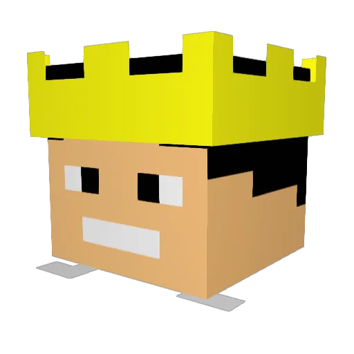 negerkuken Minecraft avatar head, 3D render