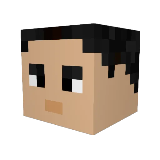 negevoo Minecraft avatar head, 3D render