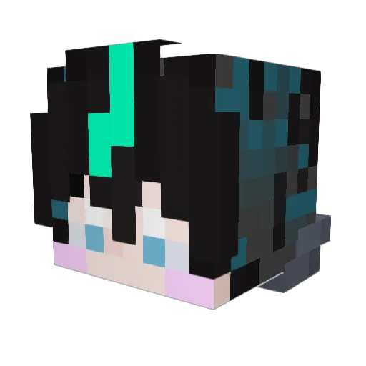 negi37 Minecraft avatar head, 3D render