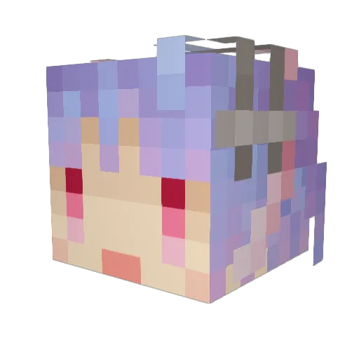 negichaso Minecraft avatar head, 3D render