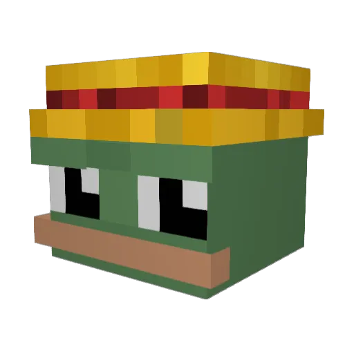 negikun_ Minecraft avatar head, 3D render