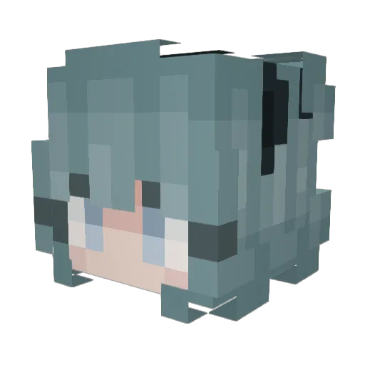 negitoro5g Minecraft avatar head, 3D render
