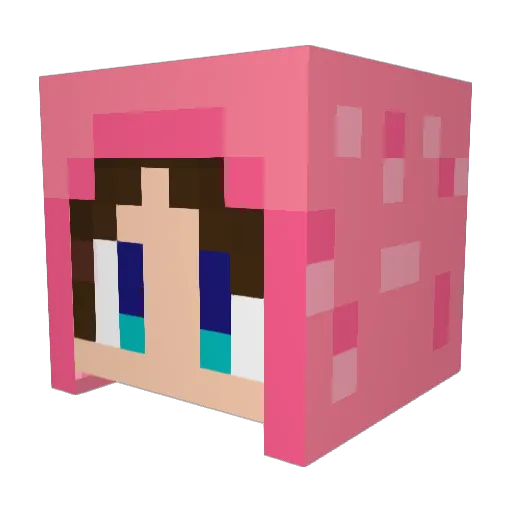 negitoro819 Minecraft avatar head, 3D render