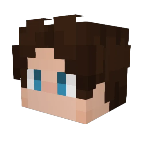 negitororosoba Minecraft avatar head, 3D render