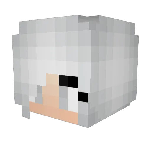 neglectedd Minecraft avatar head, 3D render