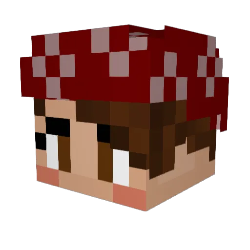 negnam Minecraft avatar head, 3D render