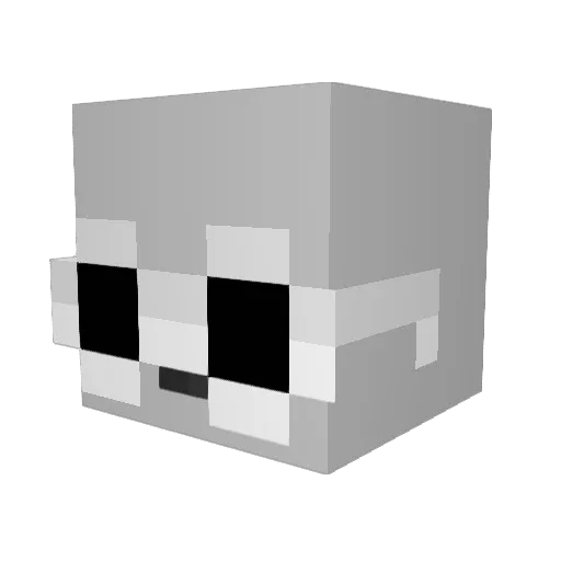 neguzzz Minecraft avatar head, 3D render