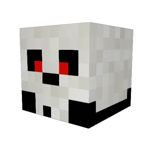 neico_less Minecraft avatar head, 3D render
