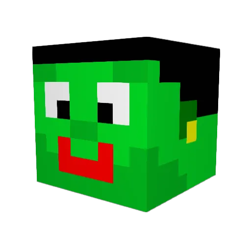 neilaff Minecraft avatar head, 3D render
