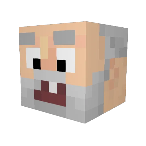 neisox Minecraft avatar head, 3D render