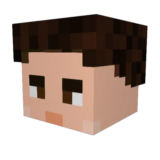 nejcer Minecraft avatar head, 3D render