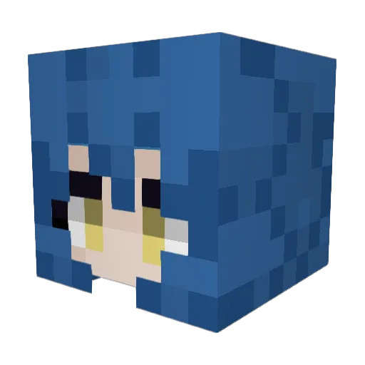nejumino Minecraft avatar head, 3D render