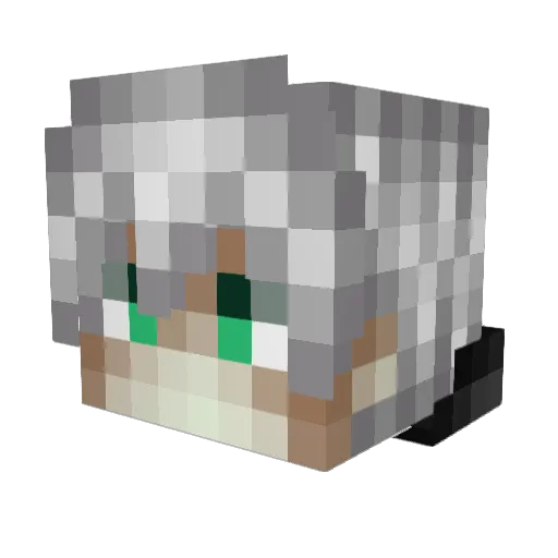 nejyu Minecraft avatar head, 3D render