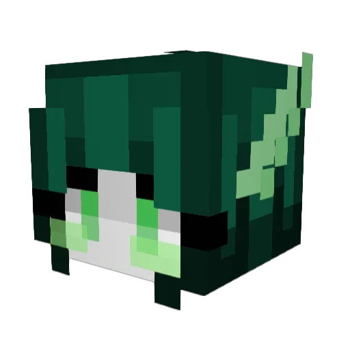 nek0flower Minecraft avatar head, 3D render
