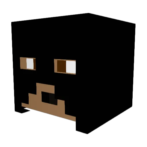 nekacap Minecraft avatar head, 3D render