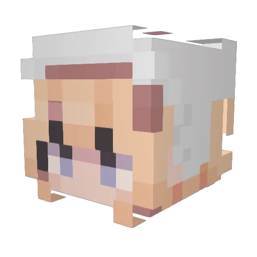 nekatyshka Minecraft avatar head, 3D render