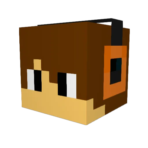 nekesel Minecraft avatar head, 3D render