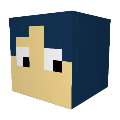 neki54 Minecraft avatar head, 3D render