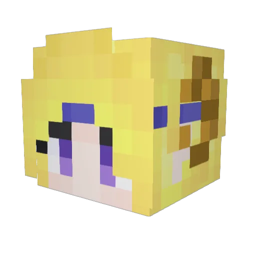 nekifan Minecraft avatar head, 3D render