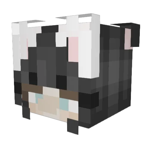 nekimi Minecraft avatar head, 3D render