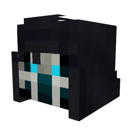 nekkid_snek Minecraft avatar head, 3D render