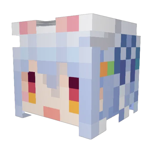neko0002 Minecraft avatar head, 3D render