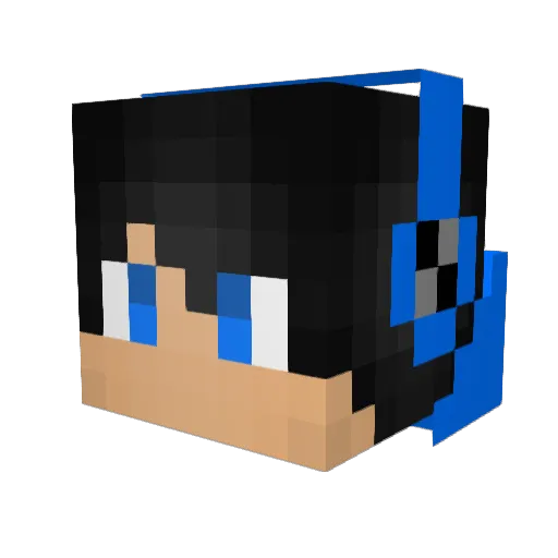 neko1107 Minecraft avatar head, 3D render