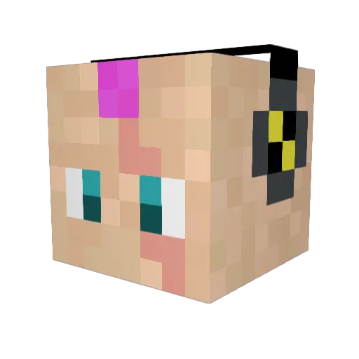 neko516 Minecraft avatar head, 3D render